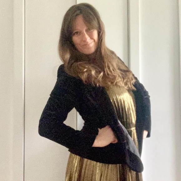 Black Velour Blazer | Tristan & Iseut | XL - Picture 4 of 10